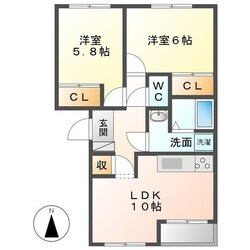 追分駅 徒歩20分 2階の物件間取画像